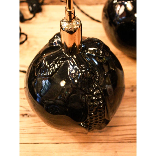 Vintage Black Granada Lamps, 1950s, Set of 2 For Sale - Image 4 of 5