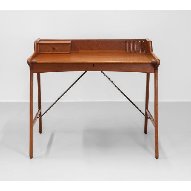 Small Teak Desk by Svend Age Madsen for Knudsen & Son, 1950s For Sale - Image 4 of 17