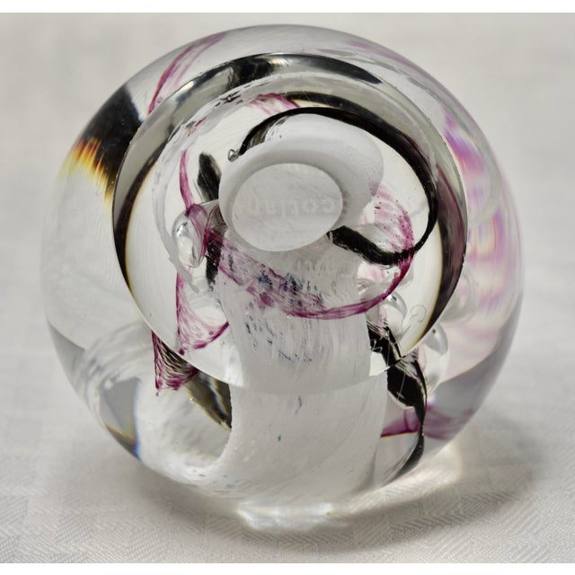 Caithness Tempest Collectible Art Glass Swirl Paperweight Signed and Numbered For Sale - Image 4 of 7
