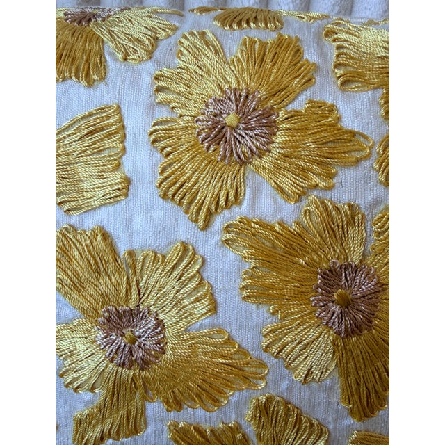 Shabby Chic Pair of Embroidered Anke Drechsel Pillows For Sale - Image 3 of 4