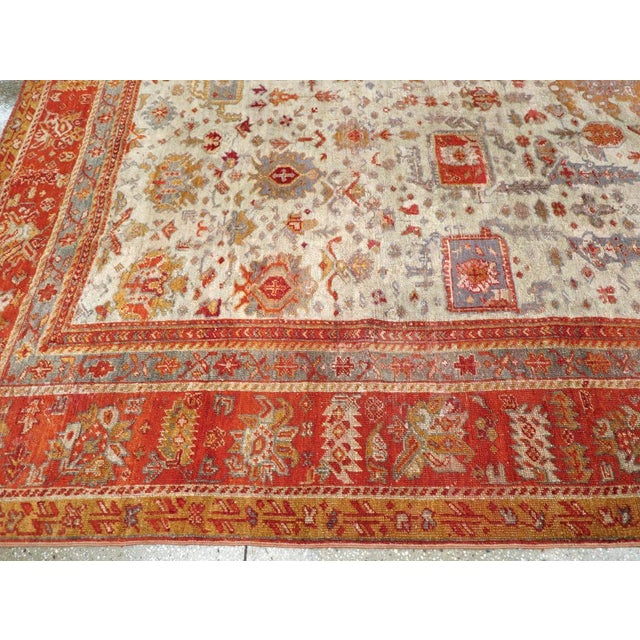 Early 20th Century Galerie Shabab Collection Early 20th Century Turkish Oushak Room Size Carpet For Sale - Image 5 of 8