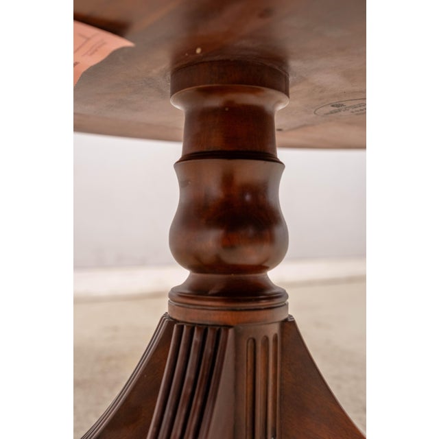 Henkel Harris Model 5241 Mahogany Banded Inlaid Oval Coffee Table For Sale - Image 9 of 12