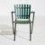 Green Metal & Wood Garden Armchair For Sale - Image 4 of 16