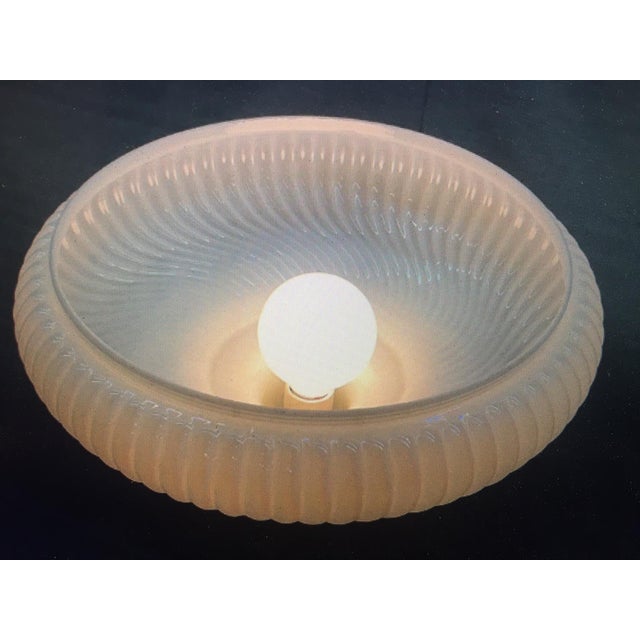 Gray 1970s Mid Century Modern Gray Lucite Torchiere Floor Lamp W/ Opaque Ribbed Glass Shade For Sale - Image 8 of 9