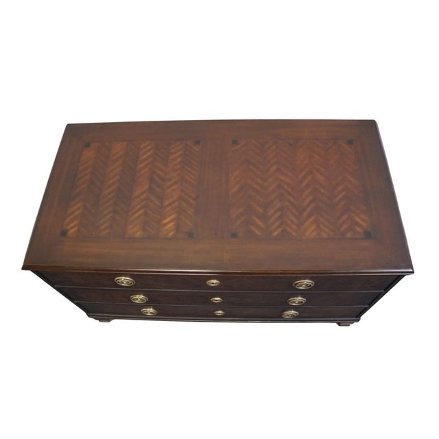Councill Craftsmen Mahogany Traditional Duncan Phyfe Style 48" Low Chest of Drawers For Sale - Image 9 of 13