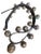A set of numbered, graduated 1900s bronze sleigh bells on a leather strap with a melodic sound. Hang them outside your...