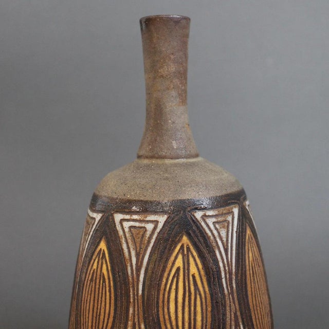 Vintage French Ceramic Flower Vase by Alexandre Kostanda, 1960s For Sale - Image 9 of 14