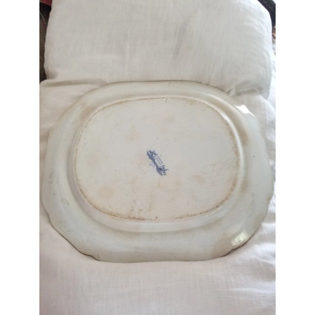 Mid 19th Century Blue and White Transferware Platter For Sale In San Antonio - Image 6 of 12