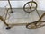 Metal 1960’s Italian Hollywood Regency Brass & Glass Bar Cart With Bottle Holder For Sale - Image 7 of 12