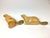 Wood Mid 20th Century Hand Carved Wood Otters With Brass Tails- a Pair For Sale - Image 7 of 7