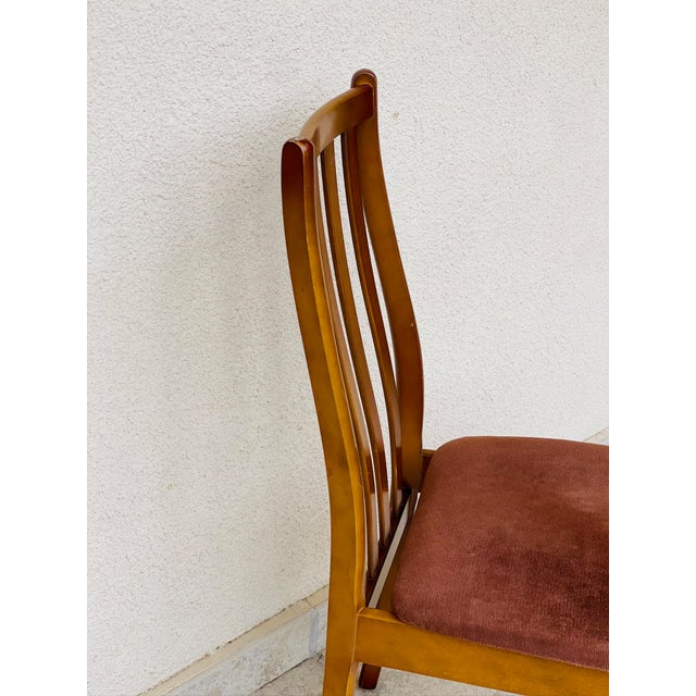 Vintage Wood and Velvet Chairs, 1970s, Set of 2 For Sale - Image 11 of 12