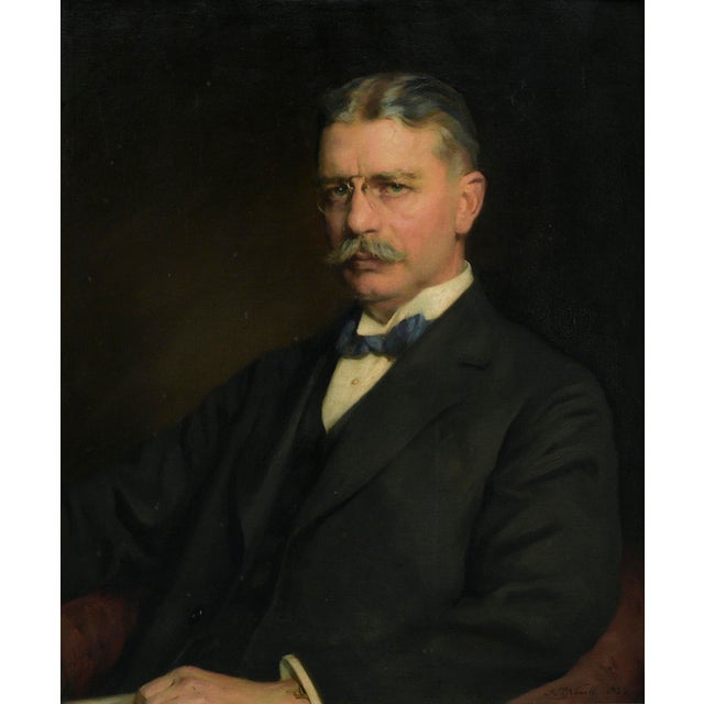Portrait of Franklin Atwood Park, VP of Singer Mfg. Co. Stately portrait of Franklin Atwood Park by Arthur Trevethin...