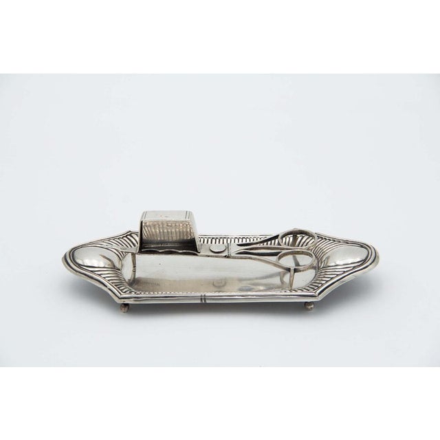 Tray and Scissors of Morrões in Gummed Silver on the Tray, Set of 2 For Sale - Image 4 of 4