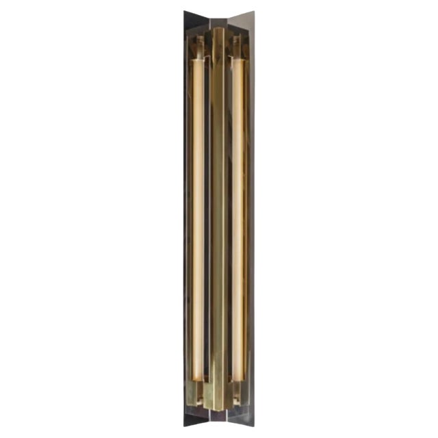 Large Misalliance Brass Wall Light by Lexavala For Sale
