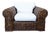 Ralph Lauren Woven Rattan Lounge Chair With White Cushions For Sale