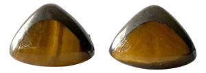 Enrique Ledesma Sterling Silver Tigers Eye Mexican Modernist Cufflinks