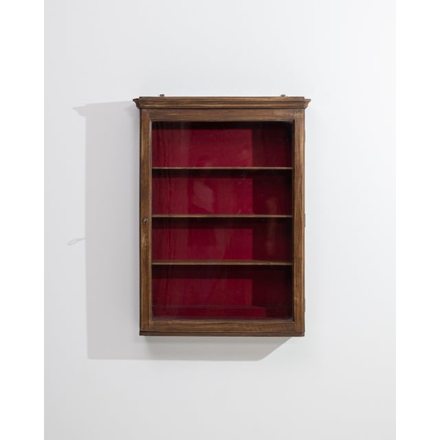 Brown 19th Century Wall-Mounted Vitrine For Sale - Image 8 of 12