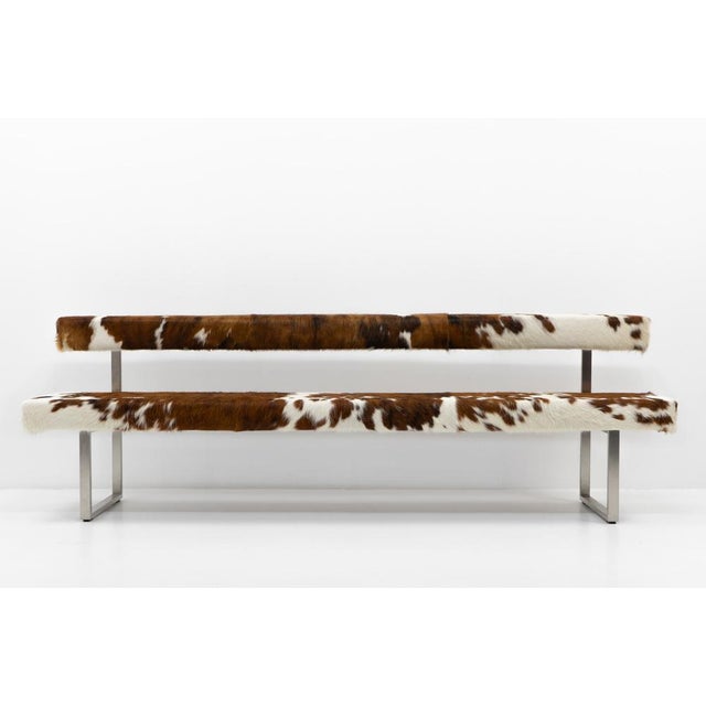 Swiss Design Permesso Bench in Cowhide from Girsberger, 2008 For Sale - Image 4 of 14