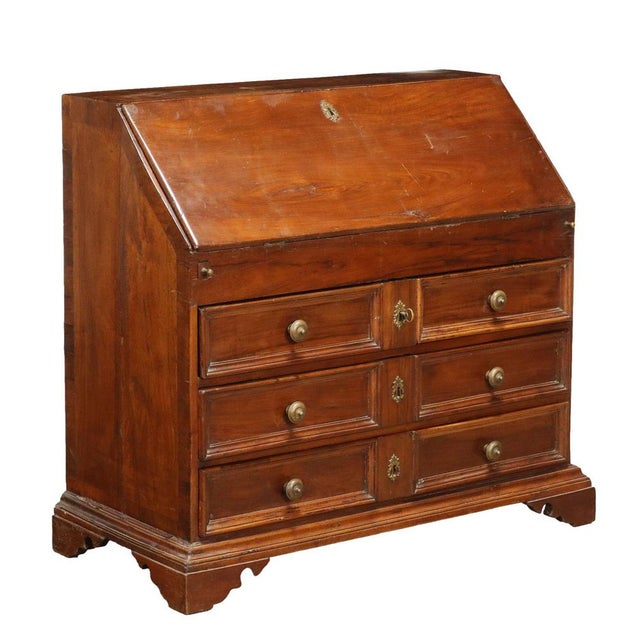 Antique Baroque Walnut, Poplar and Bronze Flap Cabinet For Sale - Image 16 of 16