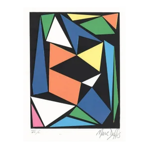 1980s Marc Dafffis Abstract Serigraph