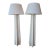 Michael Taylor Monumental Pair 1970s Plaster Stone Floor Lamps Newly Wired For Sale