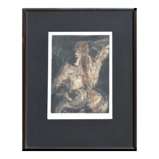 "Majestic Figure" - Abstract Figurative Aquatint by Lenore Simone For Sale