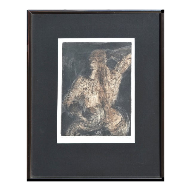 "Majestic Figure" - Abstract Figurative Aquatint by Lenore Simone For Sale