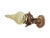 Empire Bronze Pending Lamp with Uranium Glass, France, 1890s For Sale - Image 12 of 14