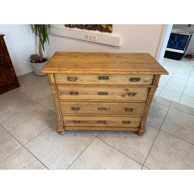 Antique Gründerzeit Chest of Drawers in Softwood For Sale - Image 4 of 11