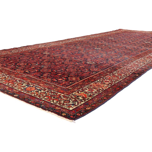 90056 Antique Persian Malayer Rug, 06'09 x 16'00. The Moonlit Mahi: Late 19th Century Persian Malayer Masterpiece of...