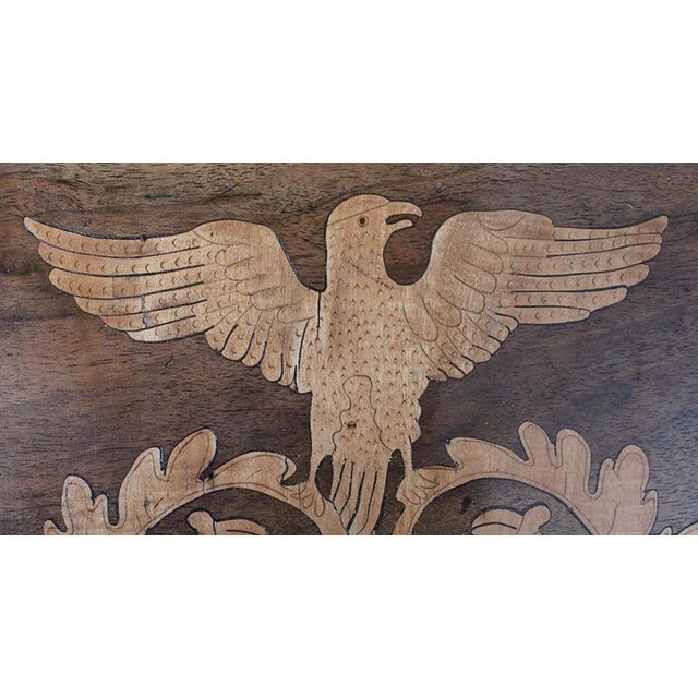 Brown 19th Century Inlaid Walnut and Light Wood Pedestal Table For Sale - Image 8 of 18