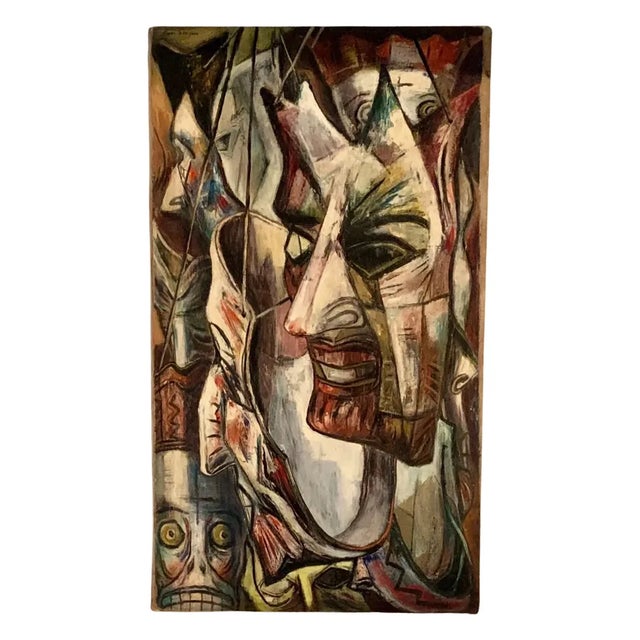 Burr Singer, Abstract Composition, 1930s, Oil on Canvas, Framed For Sale - Image 10 of 10