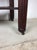 Brown Antique Oak Writing Table With Drawer and Turned Wood Legs on Wheels For Sale - Image 8 of 10