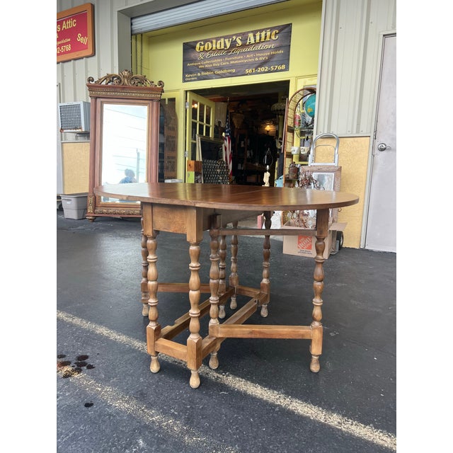 Vintage Drop Leaf Gate Leg Side Table For Sale - Image 10 of 10