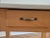 Late 19th Century French Enamel Top Bedside Table / Nightstand - Peach Painted Wood, Brass Hardware, C. Late 19th Century For Sale - Image 5 of 8