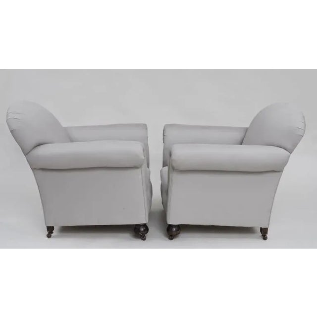 English Club Chairs - a Pair For Sale - Image 4 of 7