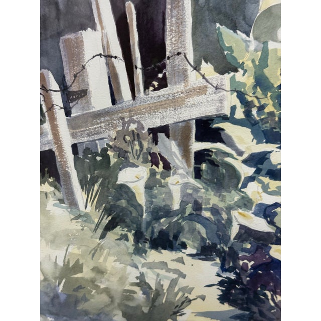 Ann Cunningham Calla Lillies Framed Watercolor, Circa 1997 For Sale - Image 10 of 11