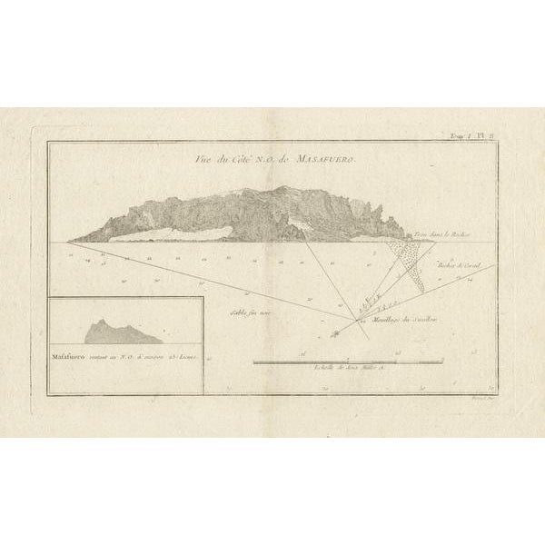 Antique Map of the Northwest Coast of Masafuera Island or Selkirk Island, 1774 For Sale - Image 3 of 6