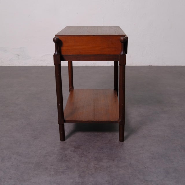 Vintage Italia Teak Bedside Table by Fratelli Proserpio, 1950s For Sale - Image 11 of 16