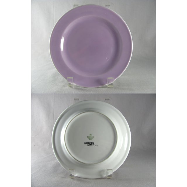 Schonwald Dibbern Germany Solid Color Lilac Purple Dessert Salad Plates - Set of 8 For Sale - Image 6 of 10