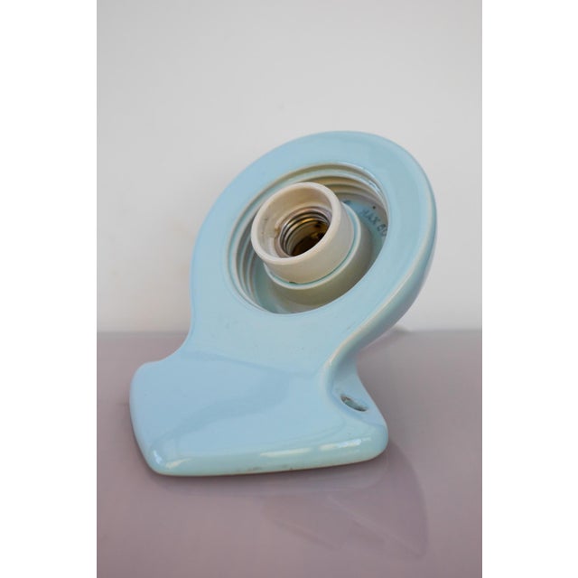 Large Mid-Century Modern Pale Blue Bathroom Sconce from Ifö For Sale - Image 4 of 15