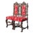 Vintage Gothic Carved Wood Dining Chairs - a Pair For Sale
