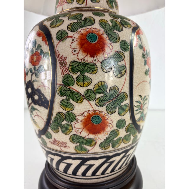 Frederick Cooper Hand Painted Chinese Pottery Table Lamp For Sale - Image 11 of 12