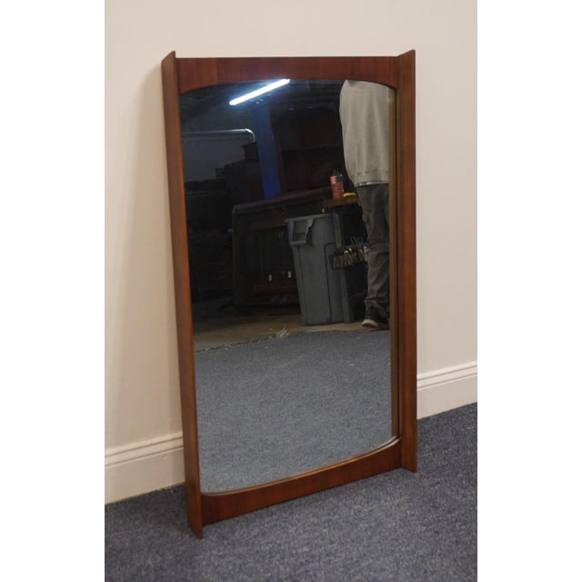 Brown Kent Coffey Solid Walnut MCM Mid Century Modern 25" Mirror 7704-24 For Sale - Image 8 of 12