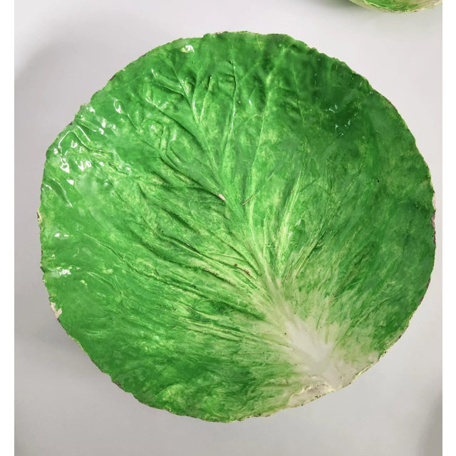 Late 19th Century Antique Late 19th Century E B Napoli Napoliware Lettuceware - 7 Piece Set For Sale - Image 5 of 9