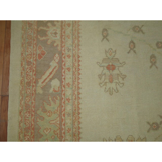 Cream Oushak Rug, 8'6'' X 12'9'' For Sale - Image 8 of 9