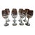 Vintage Italian 24kt Gold Crystal Wine Glasses - Set of 8 For Sale
