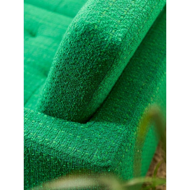 Don Sofa in Grass Green Tweed For Sale - Image 4 of 12