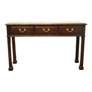 Statton Trutype Americana Solid Mahogany Traditional 48" Accent Console Entry Sofa Table For Sale