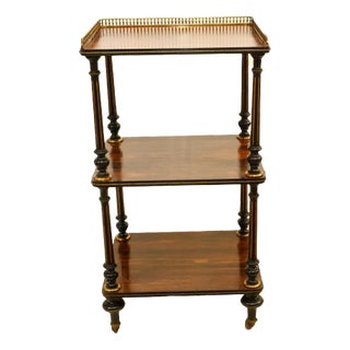 Victorian Whatnot Shelf Trolley in Rosewood, 1860 For Sale